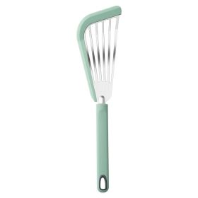 Nonstick Fish Spatula, Thin Slotted Spatulas Turner Silicone Fish Spatulas For Nonstick Cookware, High Heat Resistant BPA Free Cooking Utensils (Color: green)