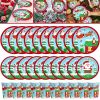 30Pcs Christmas Party Tableware Set 7 and 9 Inch Elk Claus Paper Plates 3.5 Inch Paper Cup Cute Xmas Disposable Cups for Xmas Holiday Dinner Supplies