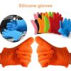 Silicone Gloves Heat Resistant Oven Mitts for BBQ Baking