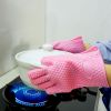 Silicone Gloves Heat Resistant Oven Mitts for BBQ Baking